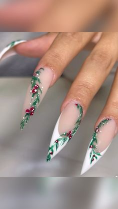 Nails Navidad, Acrilyc Nails, Almond Acrylic Nails Designs, Girls Nail Designs, Evil Eye Nails, Diy Acrylic Nails, Nails Now, Colored Acrylic Nails