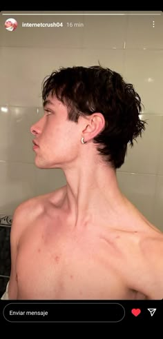 90s Men Short Hair, Men Hair Inspo Short, Short Choppy Mens Haircut, Mens Shag Mullet Straight Hair, Short Scruffy Hair Men, Mini Mullet Men Straight Hair, Men Hairstyle Straight, Shaggy Mullet Men Straight Hair, Short Choppy Hair Men