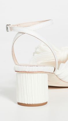 Loeffler Randall Dahlia Knot Sandals | SHOPBOP Knot Sandals, Heels With Ankle Strap, Chiffon Bow, Bow Heels, Loeffler Randall, Perfect Shoes, Rubber Heels, Pearl Size, Bow Detail