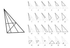 an image of different shapes and sizes of kites on a white background with black lines