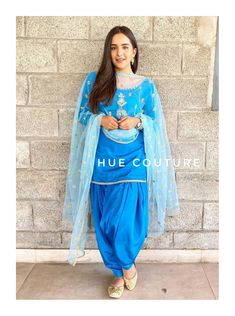 Sky Blue Punjabi Patiala Salwar Kameez Suit Net Dupatta Indian Pakistani designer ethnic partywear custom made silk Suit for women & girls Sruishty Maan Pics, Patiala Salwar Kameez, Punjabi Models, Patiyala Dress, Pakistan Dress, Punjabi Fashion, Hiding Face