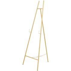 a wooden easel on a white background