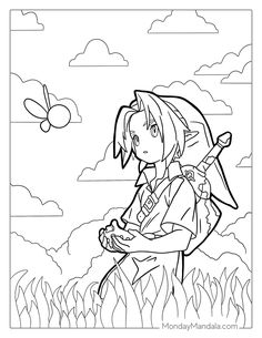 Coloring Pages Cute, Free Coloring Sheets, Paper Doll Template, Color Games, Zelda Art, Easy Coloring Pages