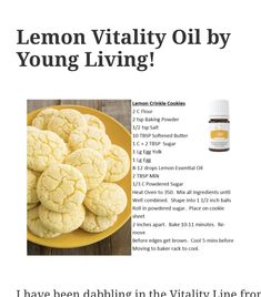 the recipe for lemon vitality oil by young living is shown in an article about how to use it