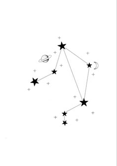 a drawing of the zodiac sign with stars