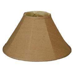 a brown lamp shade on a white background