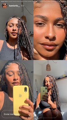 Selfies Ideas, Best Photo Poses, Brown Skin, Box Braids, Instagram Pictures, Photo Poses, Hair Inspiration, Photography Poses