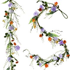 the letter d is made up of flowers and leaves