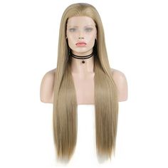 The wig is very fashionable and changeable, you can make it into any style according to your need. It's time to show your ingenious skills. Breathable high elastic net, and lightweight, make you feel very comfortable when you wear this lace hairline front wig. This cute wig is also a great gift for your friends or family. It is a Long-Lasting hairstyle; reusable, washable, washing with shampoo in cold water. Lace front wigs with realistic hairlines make it just like your own hair, everyone will Cute Wig, Real Hair, Long Straight Hair, Wig Cap, Straight Hair, Hair Wigs, Synthetic Fiber, Lace Front Wigs, Wig Hairstyles