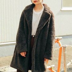 Find ideas๏ฟฝand inspiration for Uniqlo Pile Lined Fleece Tailored Coat Faux Shearling Fur Teddy Coat Khaki Olive, Womens Coats Jackets Tailored Coat, Japan Woman, Winter Ankle Boots, Uniqlo Women, Teddy Coat, Long Sleeves Coats, Fleece Coat, Wrap Sweater, Women's Coats & Jackets