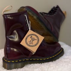 Brand New With Box Size 5 Box#2 Cute Doc Martens, Dr Martin Boots, Leather Combat Boots Women, Doc Martens Black, 2976 Chelsea Boots, Black Leather Combat Boots, Jadon Boots, Cherry Red Color