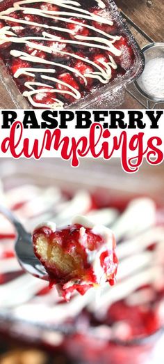 raspberry dumpplings are an easy dessert recipe