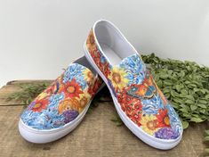 Canvas Sneaker Makeover - The Shabby Tree Wearable Crafts