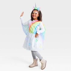 Hyde & Eek Light Up Twinkle Stars Unicorn Halloween Costume Dress With Headpiece Condition-Nwt Size - Various White / Multicolored Polyester 2pc Costume Light Up New Lr Unicorn Headpiece, Spirit Halloween Costumes, Unicorn Halloween Costume, Elephant Costumes, Up Halloween Costumes, Owl Costume, Baby Halloween Outfits, Sparkly Skirt, Unicorn Outfit