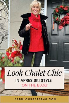 Discover how to rock chalet chic and apres ski style with the ultimate ski outfit guide for women ⛷💃. From cozy yet fashionable layers to must-have accessories, you'll be turning heads on the mountain and at Après Ski! Ready to upgrade your ski wardrobe? Head over to the blog now! Apre Ski Aesthetic, Chalet Chic Outfit, Apre Ski Outfits, Ski Outfits For Women Style, Snow Trip Outfit, Apres Ski Outfit Party, Ski Wardrobe, Ski Lodge Outfit, Cozy Fall Jacket