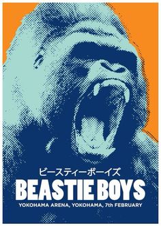 the beast boys concert poster with an angry gorilla