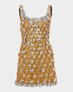 Carolina Herrera Flower Sequined Sleeveless Mini Dress | Neiman Marcus Dresses Png, Award Outfits, Sequined Mini Dress, Ornate Jewelry, Edgy Glam, Mob Wives, Play Dress Up, Future Fashion, Sequin Mini