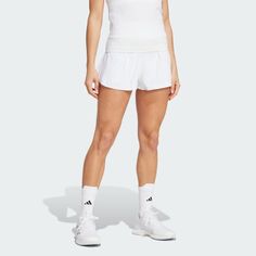 adidas Tennis Pro Seersucker Shorts - White | Women's Tennis | adidas US Adidas Tennis, Seersucker Shorts, Adidas Shorts, Womens Tennis, Adidas Online, Athletic Shorts, White Shorts, Tennis, Adidas