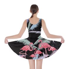 Size: M Flamingo Feather, Xl Dress, Skater Dress, Dresses Xs, Flamingo, Cool Designs, Dress Outfits, Womens Dresses, Dresses