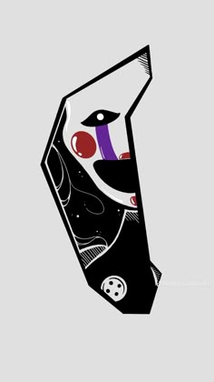 an abstract black and white tie with red, purple, and blue designs on it