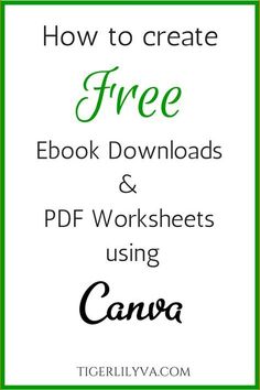 How To Create Free Ebook Downloads & PDF Worksheets Using Canva Canva Tips, Ebook Writing, Using Canva, Canva Tutorial, Graphic Design Tips, Free Ebooks Download, Online Entrepreneur, Free Ebook, Blog Tips