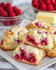 Indulge in the Best Raspberry White Chocolate Scones! A simple yet mouthwatering treat perfect for breakfast or dessert. Try it now! #baking #raspberrywhitescones #easyrecipes #brunch