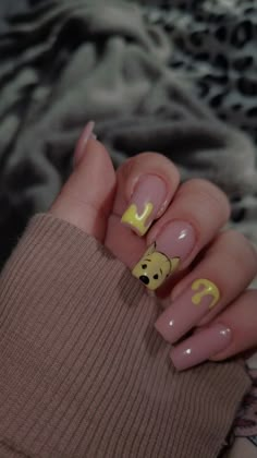 I am a self-taught nail artist from Bulgaria, who loves unusual nail designs. All of the designs are done by me on my own nails. Each of them took me at least 2 hours to finish. I paint well-known characters from the cartoons of your childhood, logos of different brands, parts of TV series and games on my nails. I hope you like them! Nail Designs Winnie The Pooh, Winnie The Pooh Nail Designs Simple, Whitney The Pooh Nails, Winnie The Pooh Nails Acrylic Short, Pooh Bear Nails Acrylic, Simple Winnie The Pooh Nails, Cute Disney Nails Simple, Winnie The Pooh Nails Simple, Winnie The Pooh Acrylic Nails