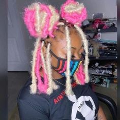 Pink Butterfly Locs, Balayage Brunette To Blonde, Lemonade Braids Hairstyles, Bob Cut Wigs, Butterfly Locs, Faux Locs Hairstyles, Blonde With Pink, European Hair, Protective Hairstyles Braids