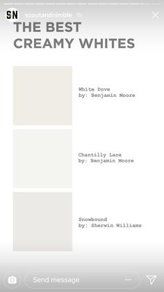 the best creamy whites for interior paint