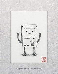 an image of a drawing of a robot