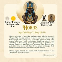 an image of the horus zodiac sign with pictures of animals and their names on it