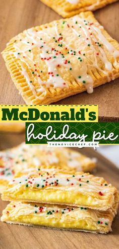 McDonald’s Holiday Pie Copycat Mcdonald’s Holiday Pie, Mcdonald’s Holiday Pie, Mcdonalds Holiday Pie Recipe, Mcdonalds Holiday Pie, Sugar Cookie Pie, Cookie Pie Recipe, Holiday Pies Recipes, Christmas Sleepover, Holiday Pie