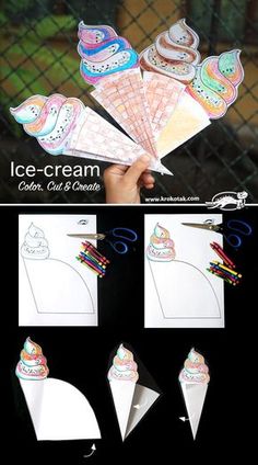 how to make ice cream cones out of paper