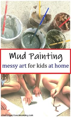 Mud Painting, 1000 Hours Outside, Nature Preschool, Nature Club, Mud Paint, Nature Camp, Outdoor Learning Activities, Forest School Activities