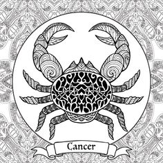 Adult Coloring Pages: Cancer --> If you're in the market for the top-rated adult coloring books and supplies including colored pencils, watercolors, gel pens and drawing markers, visit our website at http://ColoringToolkit.com. Color... Relax... Chill.