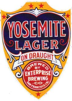 yosemite lager on draught beer label