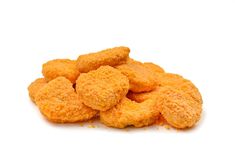 fried chicken nuggets on a white background