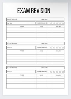 an exam form is shown in black and white