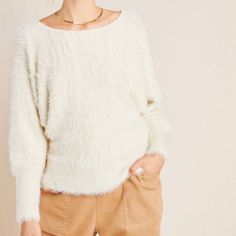 Stand Out In This Furry Dolman Sweater! Very Lightweight And Comfy. Pairs Nicely With Jeans And Heels, Or A Sequin Skirt For A More Upscale Holiday Look. Nwt! Fit: Pullover Color: Ivory Long White Cardigan, Eyelash Sweater, Plum Sweater, Dolman Sweater, Oversized Sweater Cardigan, Cocoon Cardigan, Zippered Cardigan, Hem Sweater, Burgundy Sweater