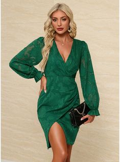 JJ's House No Chiffon Jacquard Asymmetrical Mini V-Neck Fall Spring Winter Sheath/Column Faux Wrap Dresses Yes Dark Green S Height:5.7ft(174cm) Bust:33.5in(85cm) Waist:26in(66cm) Hips:36in(91cm) Dress. #JJ's House #No #Chiffon #Jacquard #Asymmetrical #Mini #VNeck #Fall #Spring #Winter #SheathColumn #FauxWrapDresses #Yes #DarkGreen #S #Dress Green V-neck Surplice Neckline Dress For Spring, Green V-neck Surplice Dress For Spring, Green V-neck Dress With Surplice Neckline, Chic Green Mini Length V-neck Dress, Green V-neck Surplice Dress For Evening, House No, Wrap Dresses, Faux Wrap Dress, Dark Green