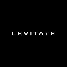 the levitate logo on a black background