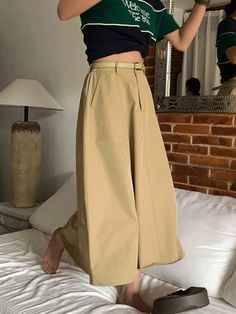 Item Types: Long skirts for women, a line skirts for women, women's maxi skirtSkirt Length: Mid-CalfFit Type: Loose FitSilhouette: A-LineWaistline: Natural Elasticity: Slight Pattern Type: SolidDetail: BeltMaterial: CottonMaterial: Polyester Size (IN/CM) Length Waist S 32.68/83 25.20/64 M 33.07/84 26.77/65 L 33.46/85 28.35/68 Maxi Skirt With Belt, Mid Calf Skirt, Skirt With Belt, Jumpsuit Outfit, Long Skirts For Women, Long Skirts, Party Dress Short, Skirt Belt, Women Maxi