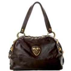 Retails For $1900 Gucci Calfskin Medium Babouska Dome Satchel Color: Dark Brown Chic Hobo Crafted Of Calfskin Leather Featuring A Leather Shoulder Strap And A Gucci Gold Heart Top Zipper Opens With A Suede Tasseled Zipper Pull To A Black Logo Fabric Interior With Zipper And Patch Pockets Super Bold And Beautiful Featuring Stud Details With Smooth Leather And Smooth Rolled Leather Handles Beautiful Huge Interior That Will Hold All Your Daily Essentials In Style! Gorgeous Intricate Details Part Of Babouska Collection This Is An Ideal Bag For Day Or Evening From Gucci! Imperfections Exterior: Corner Wear, Creases, Scuffs, Faded Area(S), Edge Wear, Marks Handle: Surface Wear, Edg Gucci Vintage Bag, Suede Tassel, Heart Top, Bold And Beautiful, Daily Essentials, Leather Handles, Black Logo, Gold Heart, Vintage Bags