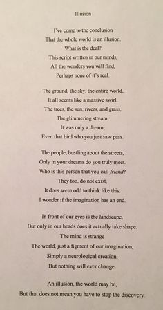 the poem is written in black and white on a piece of paper with writing underneath it