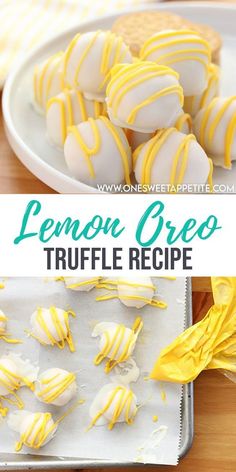 lemon oreo truffle recipe on a plate