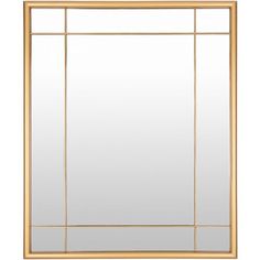 a gold framed mirror against a white background