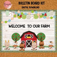 welcome to our farm bulletin board kit