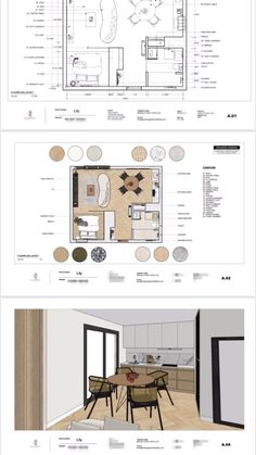 the floor plan for a small apartment with two separate rooms and an open kitchen area