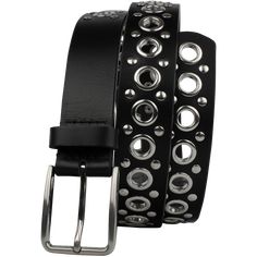 Black Studded leather belt | silver-tone buckle | Grommets and studs | Solid full grain leather | Certified nickel free | 1 1.4 in wide Allergy Rash, Black Studded Belt, Stud Belt, Kilt Belt, Emo Style, Nickel Allergy, Just Style, Casual Belt, Studded Belt