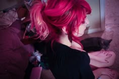 Love this Pink Emo Hair, Pink Emo, Pink Hair Color Ideas, Pink Hair Color, Hair Color Crazy